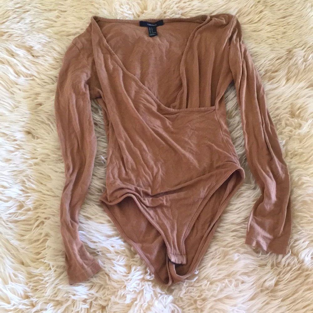 Brown soft bodysuit Forever 21 small